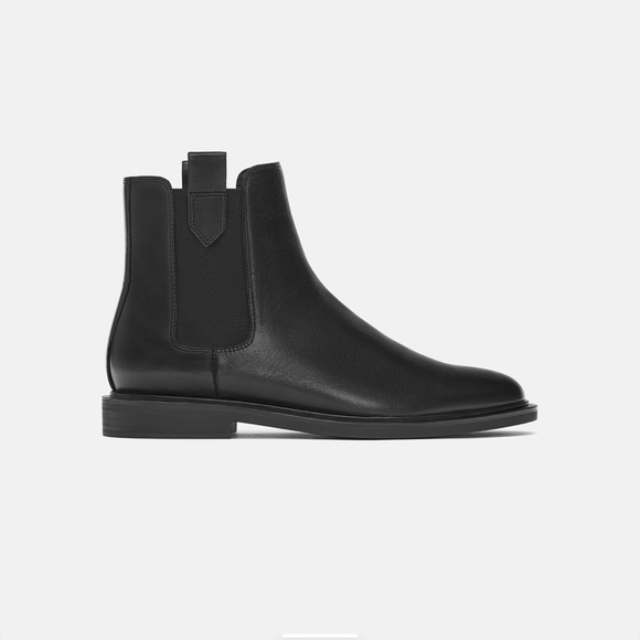 NWOT Zara Leather Chelsea Boots - Picture 2 of 7